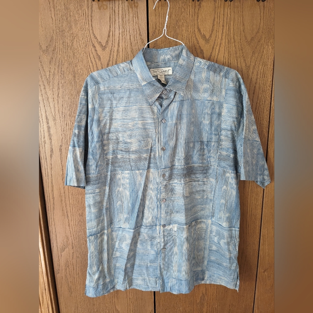 Tori Richard Wood Grain Batik look shirt
